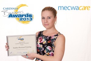 Sarah Ham proudly displaying the winning certificate!